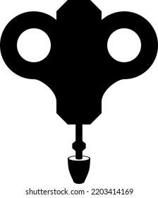 wind-up toy key vector icon