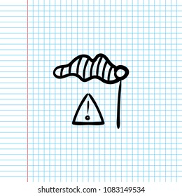 Windvane silhouette icon vector illustration.