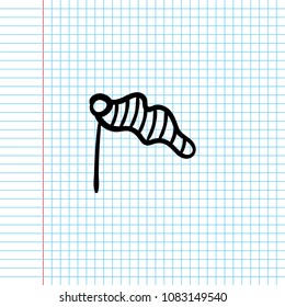 Windvane silhouette icon vector illustration.