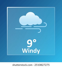 Previsión de Clima ventoso 9 grados centígrados. Nublado, nublado, frío, viento, velocidad, aire, precipitación, temperatura, presión atmosférica, condiciones, índice UV, sinóptico. Morfismo vítreo