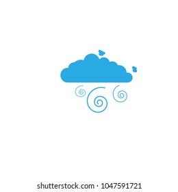 windy air vector drawing