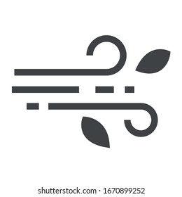 windy black icon on white background