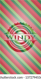Windy christmas badge.