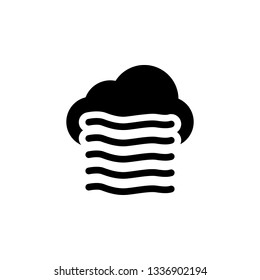 windy cloud icon. Element of weather illustration. Signs and symbols can be used for web, logo, mobile app, UI, UX
