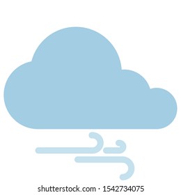 Windy cloud icon for your business, web, software, or app. Flat icon style.
