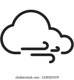 Windy cloud icon for your weather web, software, or app.