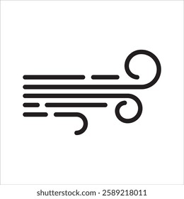 windy day Simple line icon