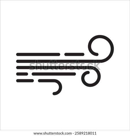 windy day Simple line icon