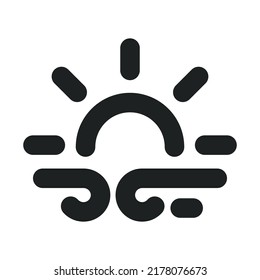Windy Day with Sun Icon