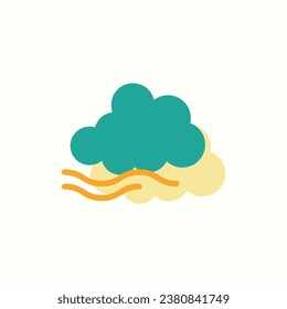windy flat icon, isolated icon in light background, perfect for website, blog, logo, graphic design, social media, UI, mobile app