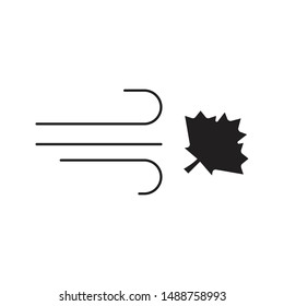 windy icon black and isolated vector illustration