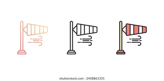 Diseño de icono ventoso con fondo blanco ilustración de stock