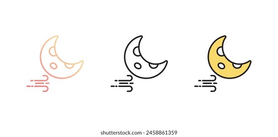 Windy icon design with white background stock illustration