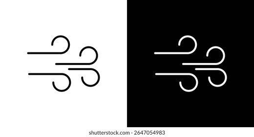 Icono de viento. Icono de Vector Diseño gráfico. Iconos de Ui Ux
