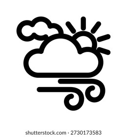 Plantilla de diseño de Vector de ilustración de icono ventoso