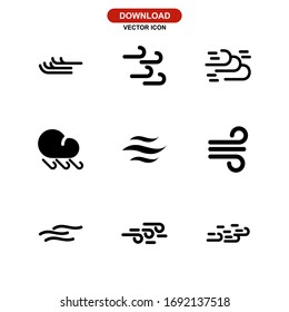 windy icon or logo isolated sign symbol vector illustration - Collection of high quality black style vector icons

