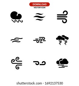 windy icon or logo isolated sign symbol vector illustration - Collection of high quality black style vector icons
