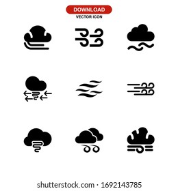 windy icon or logo isolated sign symbol vector illustration - Collection of high quality black style vector icons
