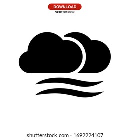 windy icon or logo isolated sign symbol vector illustration - high quality black style vector icons
