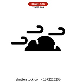windy icon or logo isolated sign symbol vector illustration - high quality black style vector icons
