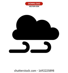 windy icon or logo isolated sign symbol vector illustration - high quality black style vector icons
