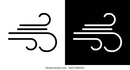 Ícone ventoso. Vetor de tipo de logotipo definido