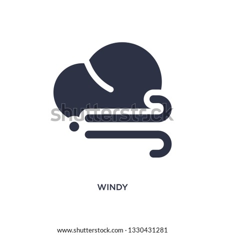 windy icon. Simple element illustration from autumn concept. windy editable symbol design on white background. Can be use for web and mobile.