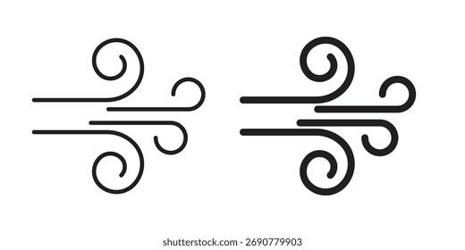 Windy icon simple vector symbol