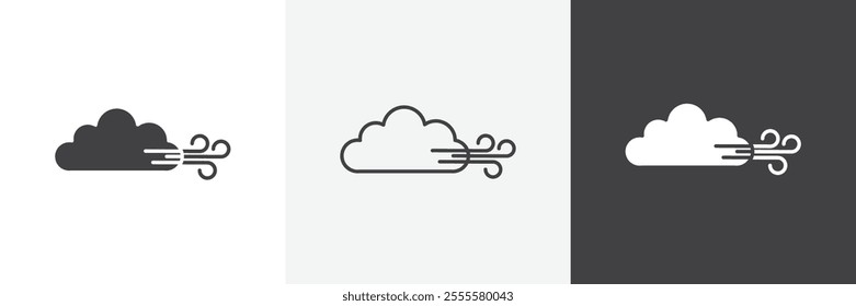 Windy icon vector set for ui designs