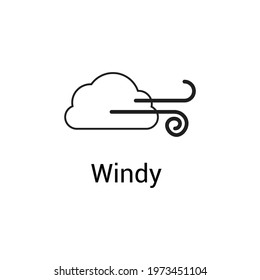windy icon vector weather symbol
