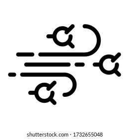 Windy. Icons in outline and pixel style are perfect. Suitable for website design, logos, applications and UI.