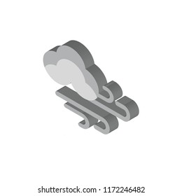 Windy isometric left top view 3D icon