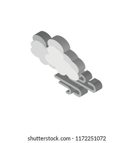 Windy isometric left top view 3D icon