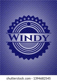 Windy jean background. Vector Illustration. Detailed.