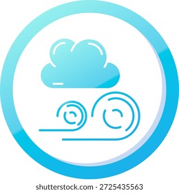 Diseño de ícono de Vector de línea ventosa