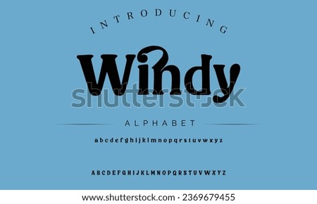 Windy luxury elegant typography vintage serif font wedding invitation logo music fashion property
