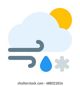 windy sleet day
