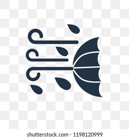 Windy vector icon isolated on transparent background, Windy transparency concept can be used web and mobile