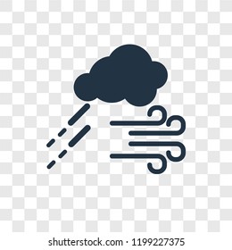 Windy vector icon isolated on transparent background, Windy transparency logo concept