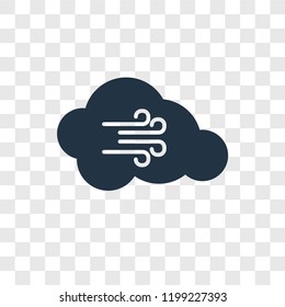 Windy vector icon isolated on transparent background, Windy transparency logo concept