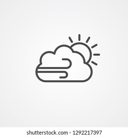 Windy vector icon sign symbol