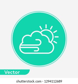 Windy vector icon sign symbol