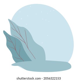 Windy weather in forest or park, stormy weather in woods. Tree with branches and twigs curve of strong wind blowing. Nature scene, field of meadow with grass and greenery.Vector in flat style