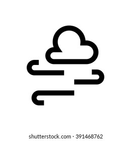 Windy, weather line icon. Pixel perfect fully editable vector icon suitable for websites, info graphics and print media.
