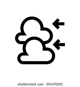 Windy, weather line icon. Pixel perfect fully editable vector icon suitable for websites, info graphics and print media.