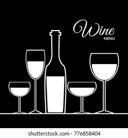 Wine abstract black  card design eps 10 vector