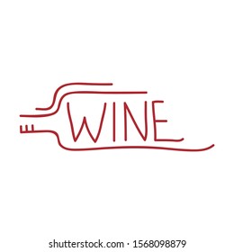 Wine. Abstract decorative element. Vector illustration