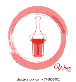 Wine abstract red paint card design eps 10 vector