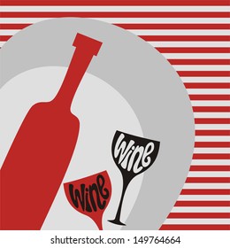 Wine abstract vector illustration