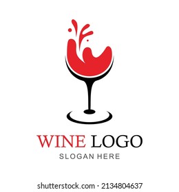 wine abstract vector template logo